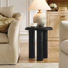Mavina Black Mango Wood Side Table - Ornate Home
