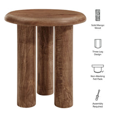 Mavina Walnut Mango Wood Side Table - Ornate Home