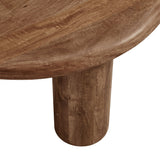 Mavina Walnut Round Mango Wood Coffee Table - Ornate Home