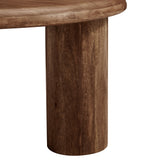 Mavina Walnut Round Mango Wood Coffee Table - Ornate Home