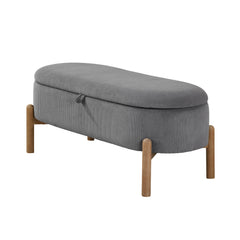 Mavis Gray Lift Top Storage Bench - Ornate Home