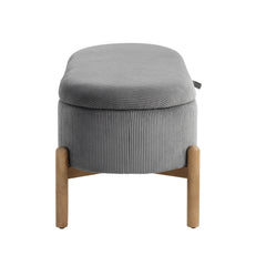Mavis Gray Lift Top Storage Bench - Ornate Home