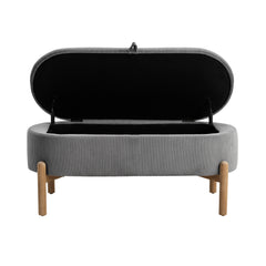 Mavis Gray Lift Top Storage Bench - Ornate Home
