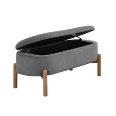 Mavis Gray Lift Top Storage Bench - Ornate Home