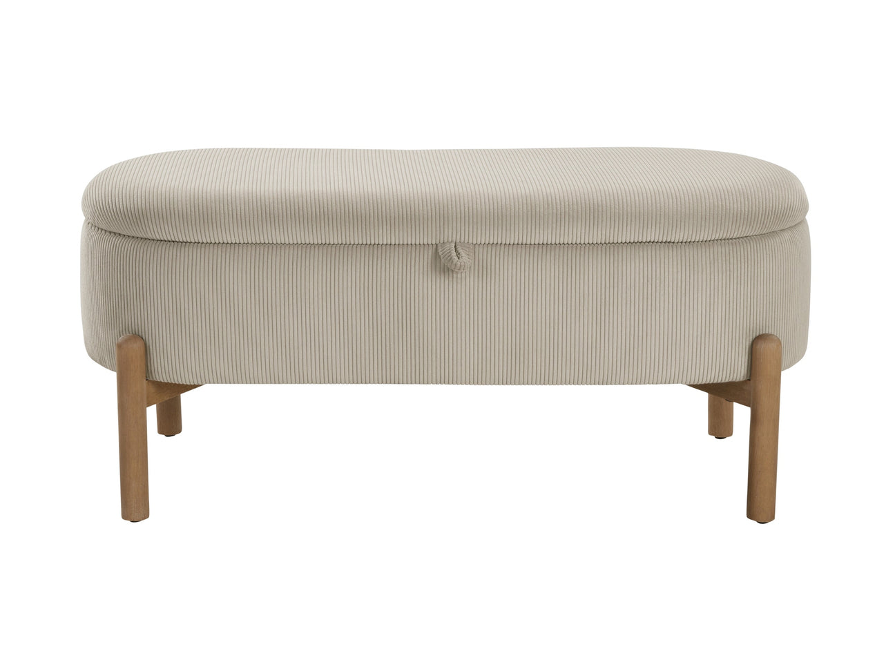 Mavis Taupe Lift Top Storage Bench - Ornate Home