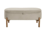 Mavis Taupe Lift Top Storage Bench - Ornate Home