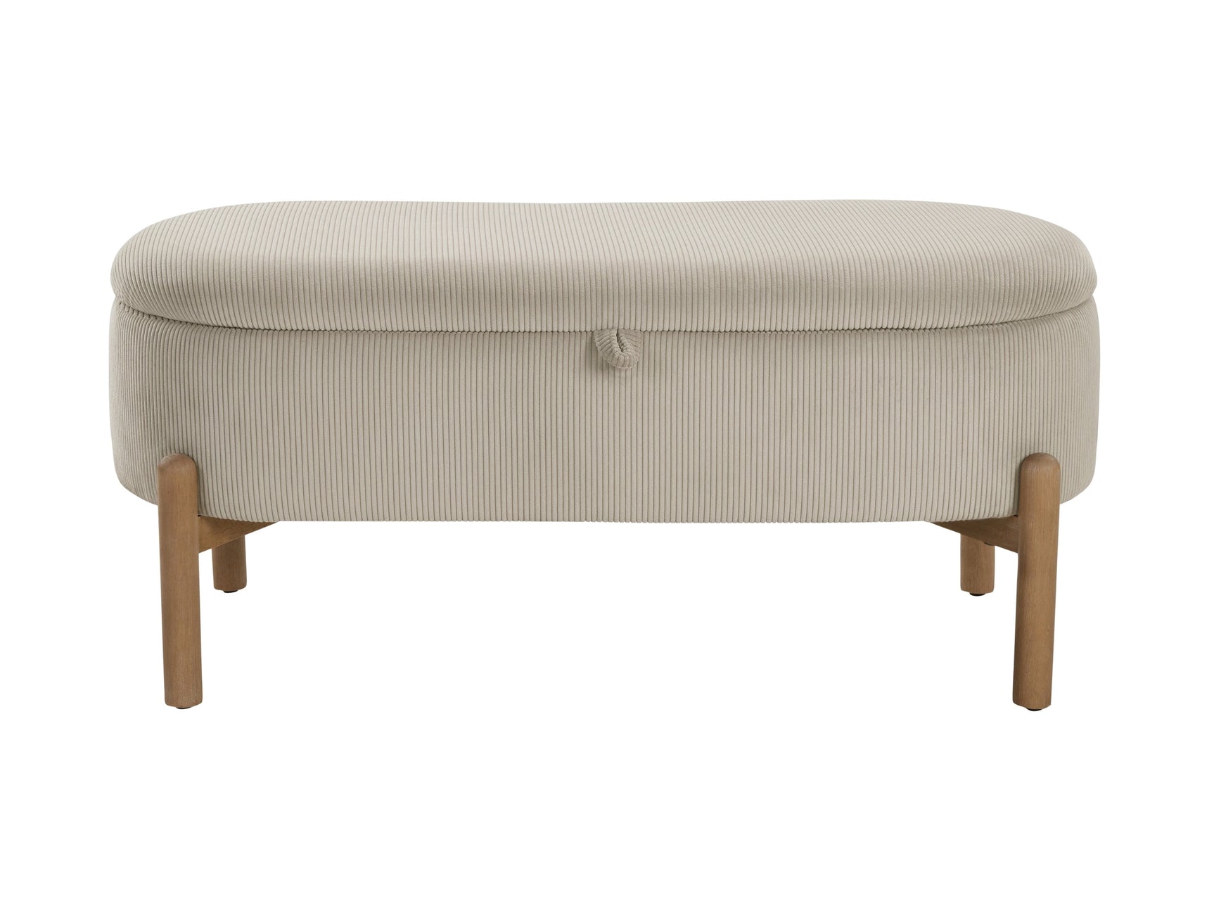 Mavis Taupe Lift Top Storage Bench - Ornate Home