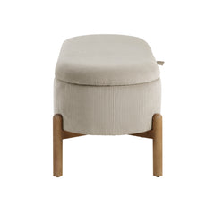 Mavis Taupe Lift Top Storage Bench - Ornate Home