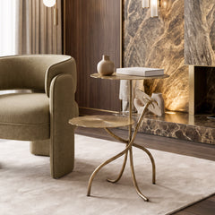 Mavro Brass Accent Table - Ornate Home