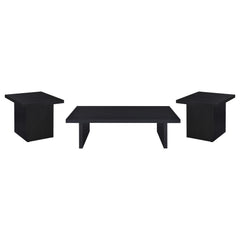 Max Black 3-piece Rectangular Coffee and End Table Set - Ornate Home