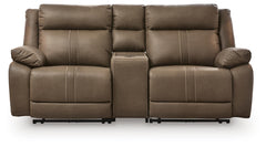 Max-Momentum Biscotti 3-Piece Power Reclining Sectional Loveseat with Audio Console - Ornate Home