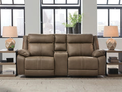 Max-Momentum Biscotti 3-Piece Power Reclining Sectional Loveseat with Audio Console - Ornate Home