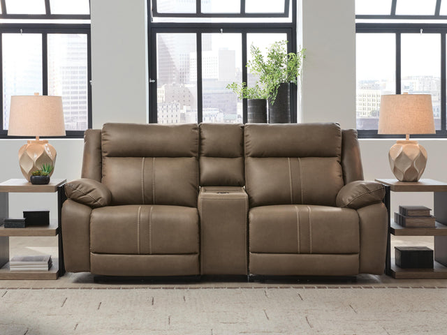 Max-Momentum Biscotti 3-Piece Power Reclining Sectional Loveseat with Audio Console - Ornate Home