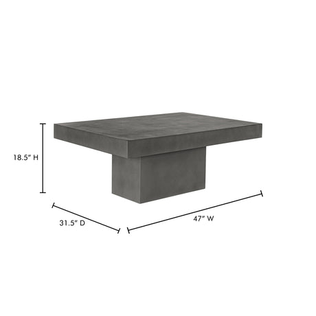 Maxima Dark Grey Outdoor Coffee Table - Ornate Home