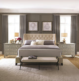 Maxime Espresso King Shelter Bed - Ornate Home