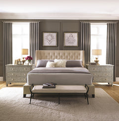 Maxime Espresso King Shelter Bed - Ornate Home