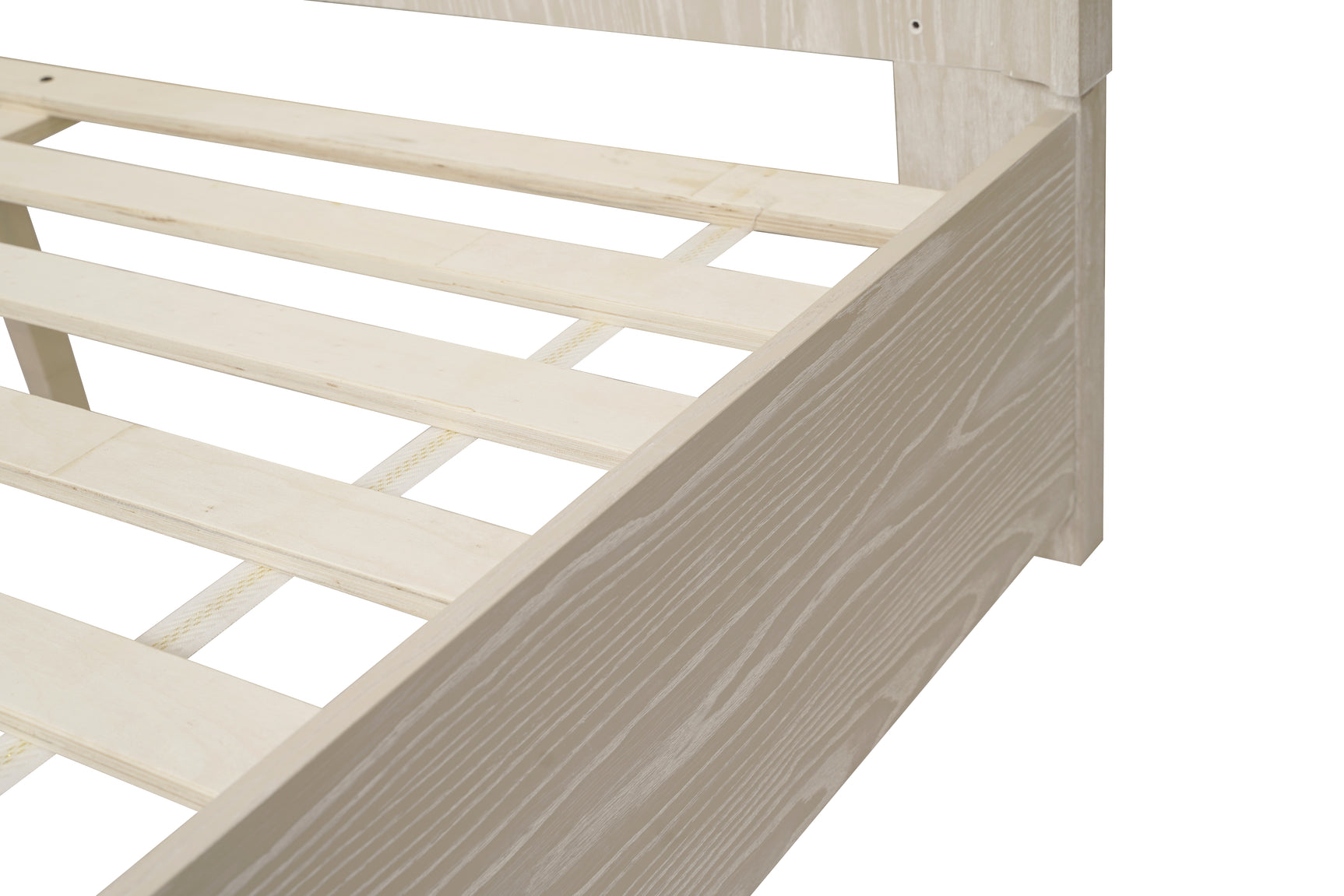 Maxime Two Drawer Footboard Eastern King Storage Platform Bed In Ash - Ornate Home