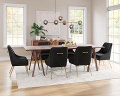 Maxine Black & Gold Dining Chair - Ornate Home