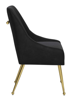 Maxine Black & Gold Dining Chair - Ornate Home