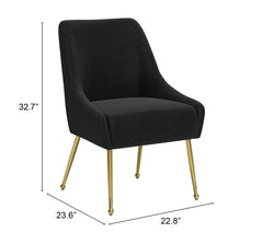 Maxine Black & Gold Dining Chair - Ornate Home