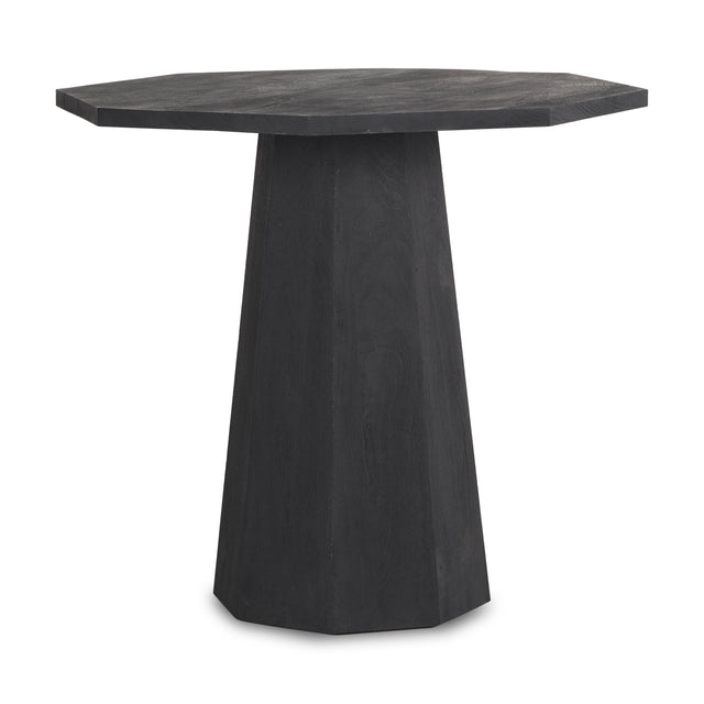 Maxine Black Hexagonal Wood Foyer Table - Ornate Home