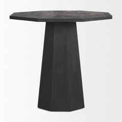Maxine Black Hexagonal Wood Foyer Table - Ornate Home