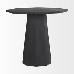 Maxine Black Hexagonal Wood Foyer Table - Ornate Home