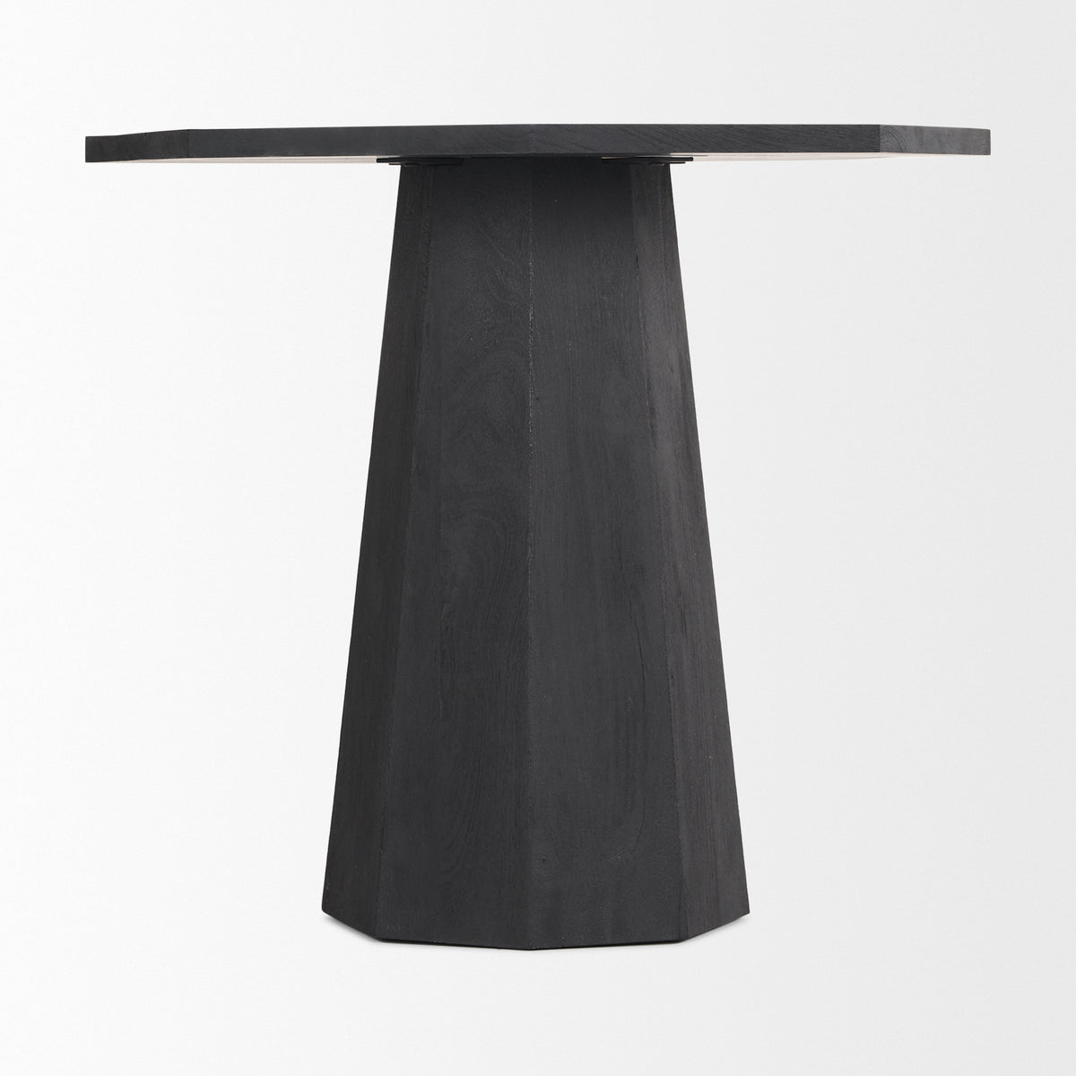 Maxine Black Hexagonal Wood Foyer Table - Ornate Home