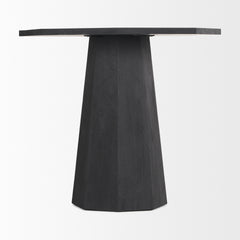 Maxine Black Hexagonal Wood Foyer Table - Ornate Home