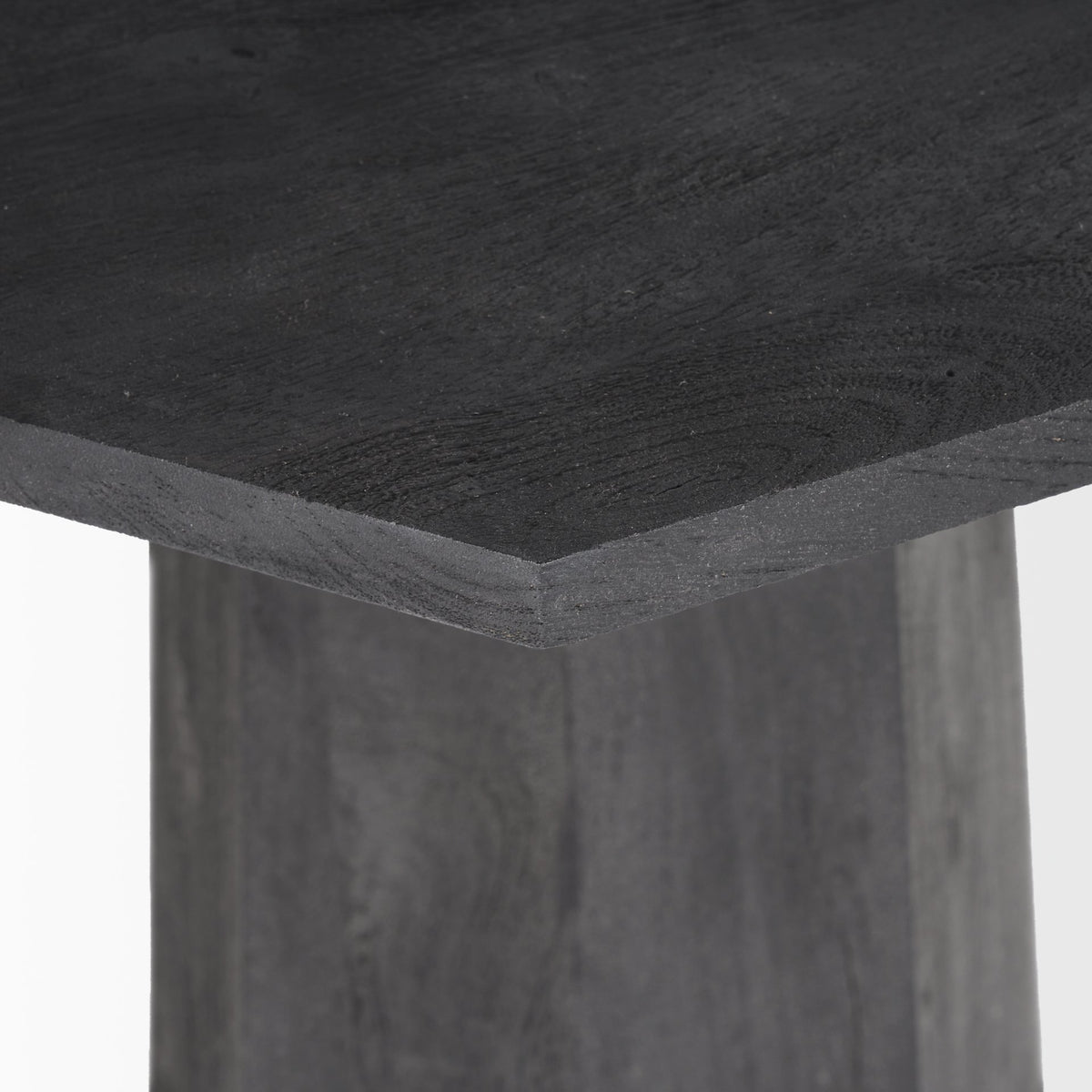 Maxine Black Hexagonal Wood Foyer Table - Ornate Home