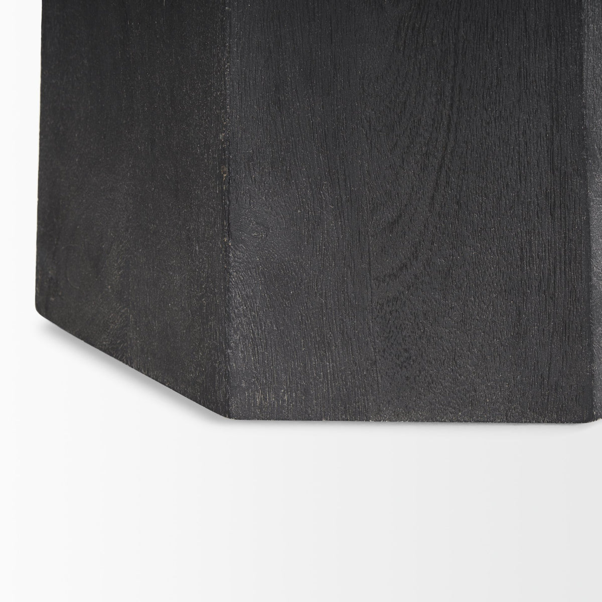 Maxine Black Hexagonal Wood Foyer Table - Ornate Home