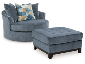 Maxon Navy Place Oversized Chair and Ottoman (Online Special Price) - Ornate Home