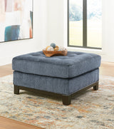 Maxon Navy Place Oversized Chair and Ottoman - Ornate Home