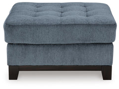 Maxon Place Navy 3-Piece Sectional and Ottoman - Ornate Home
