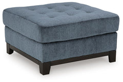 Maxon Place Navy 3-Piece Sectional and Ottoman - Ornate Home