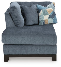 Maxon Place Navy 3-Piece Sectional and Ottoman - Ornate Home