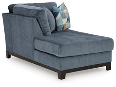 Maxon Place Navy 3-Piece Sectional and Ottoman - Ornate Home