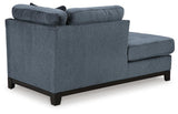 Maxon Place Navy 3-Piece Sectional and Ottoman - Ornate Home