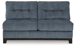 Maxon Place Navy 3-Piece Sectional and Ottoman - Ornate Home