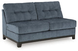 Maxon Place Navy 3-Piece Sectional and Ottoman - Ornate Home