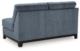 Maxon Place Navy 3-Piece Sectional and Ottoman - Ornate Home