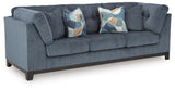 Maxon Place Navy 3-Piece Sectional and Ottoman - Ornate Home