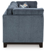 Maxon Place Navy 3-Piece Sectional and Ottoman - Ornate Home