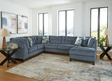 Maxon Place Navy 3pc Sectional with Chaise (Online Special Price) - Ornate Home