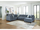 Maxon Place Navy 3pc Sectional with Chaise - Ornate Home