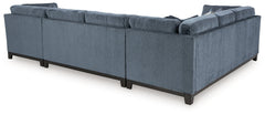 Maxon Place Navy 3pc Sectional with Chaise - Ornate Home