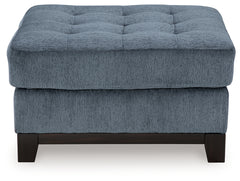 Maxon Place Navy Sofa and Oversized Accent Ottoman - Ornate Home
