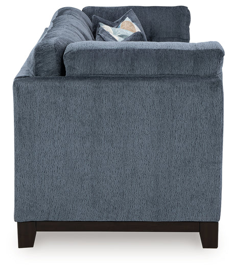 Maxon Place Navy Sofa and Oversized Accent Ottoman - Ornate Home