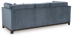 Maxon Place Navy Sofa and Oversized Accent Ottoman - Ornate Home