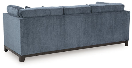 Maxon Place Navy Sofa and Oversized Accent Ottoman - Ornate Home